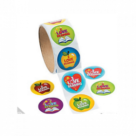“I Love Reading” Roll of Stickers (100pcs/roll)