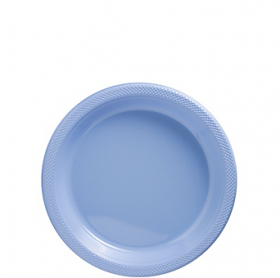 Pastel Blue Plastic Dessert  Plates 20ct