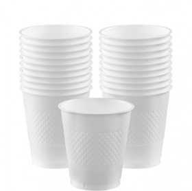 12oz Frosty White Plastic Cups 20ct