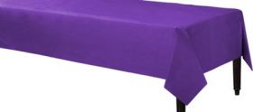  New Purple Rectangular Plastic Table Cover 