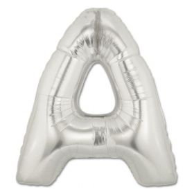 34" Inch Letter A Silver Giant Foil Balloon Uninflated