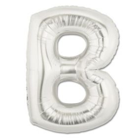 34" Inch Letter B Silver Giant Foil Balloon Uninflated