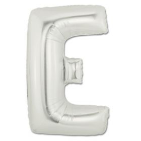34" Inch Letter E Silver Giant Foil Balloon Uninflated