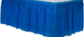 Bright Royal Blue  Plastic Table Skirt 