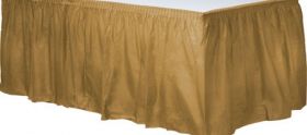Gold Sparkle  Plastic Table Skirt  