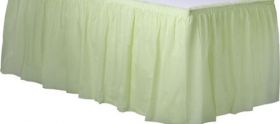 Leaf Green  Plastic Table Skirt                  