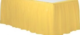Light Yellow  Plastic Table Skirt
