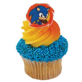 Sonic Cupcake Rings 6pcs