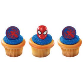 Spider Cupcake Rings 6pcs