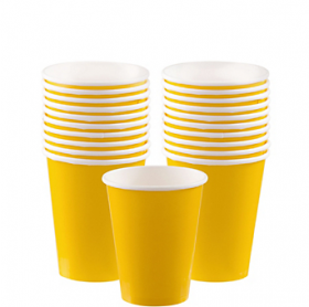  Yellow Sunshine Paper Cups 20ct