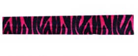 Neon Pink and Black Stripe Zebra Wristbands (100 bands)
