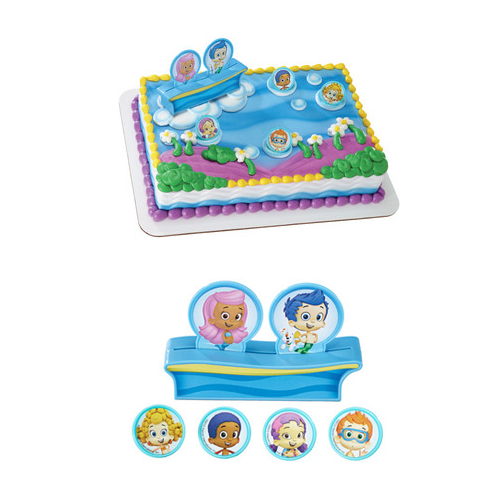Chelsea Marie Cakery  Bubble Guppies Cake  such a fun cake to  make for a 2 year old bubble guppies lover  Decorated with fondant  characters and plants          