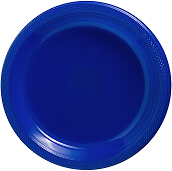 Bright Royal Blue Plastic Dinner Plates 20ct Party Supplies