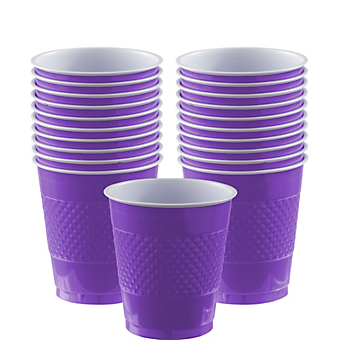 Purple Plastic Cups 