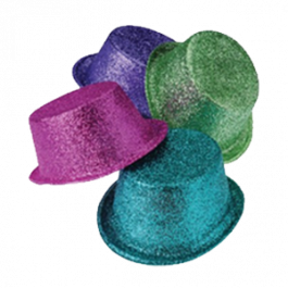 Glitter top hats bulk outlet